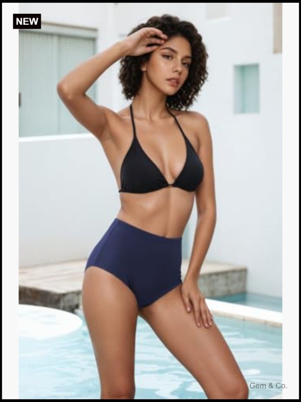 Women's High Waist Retro Full Coverage Bikini Swimsuit Bottom - Picture 3 of 7